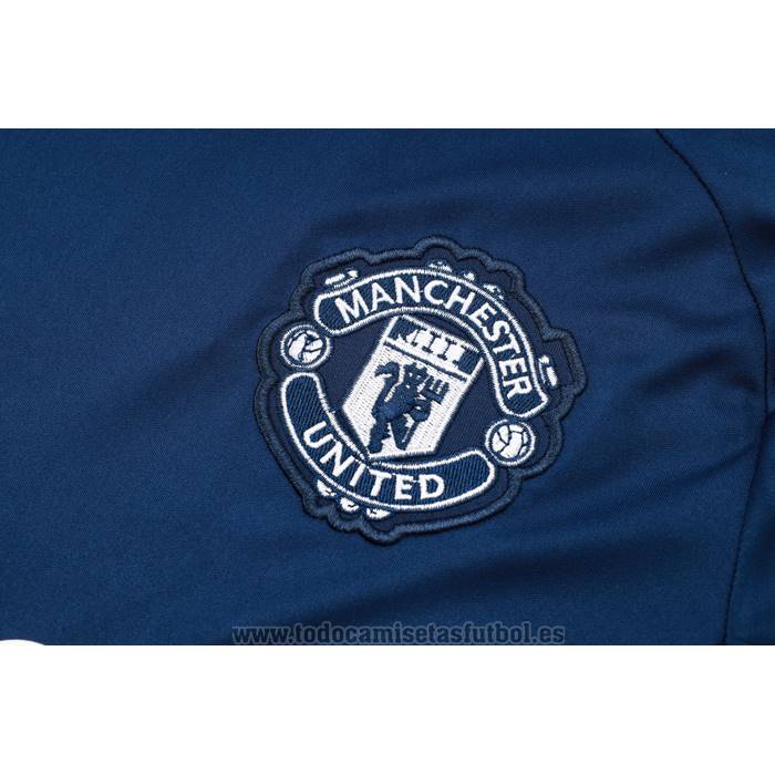 Chandal del Manchester United Manga Corta 2024-2025 Azul - Pantalon Corto